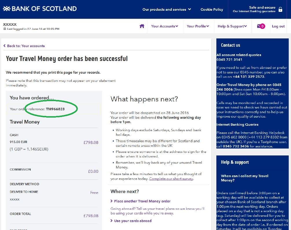 Bank Of Scotland Travel Money Internet Banking Quick Guide